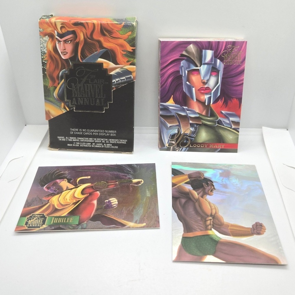 1995 Flair Marvel Annual Trading Cards Lot 10 With 2 Foil Chase Cards